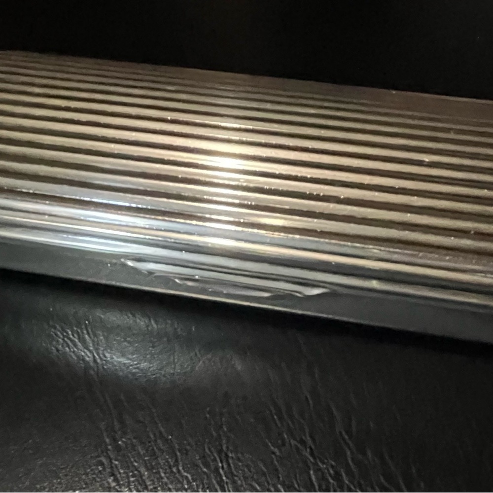 VTG Silver Plated Ribbed Dome Top Hinged Clutch Purse Made in Italy 6
